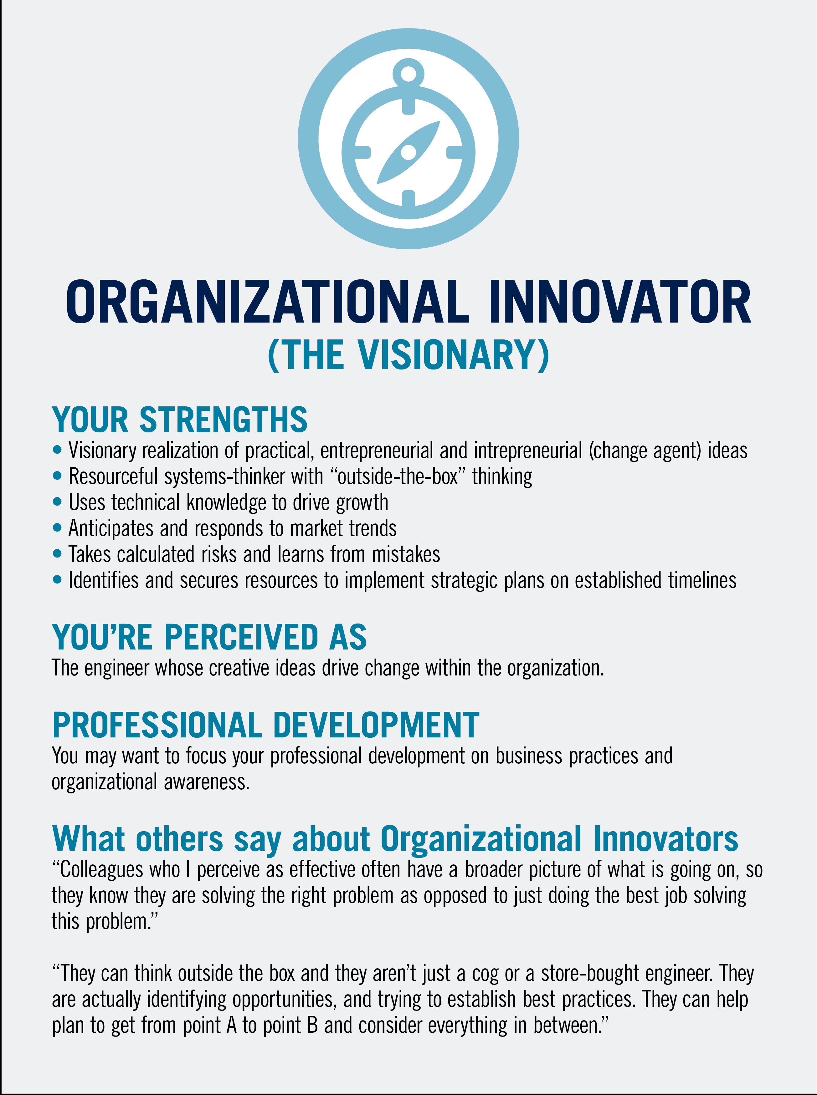 Organizational Innovator Characteristics Poster